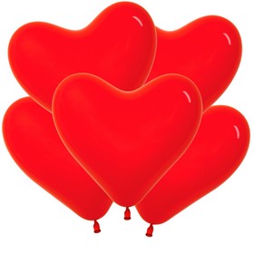 Шар латексный 12" «Сердца», красный, пастель, набор 100 шт.