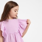 Комплект для девочки (блузка, шорты) MINAKU цвет лиловый, рост 134 - Фото 4