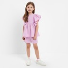 Комплект для девочки (блузка, шорты) MINAKU цвет лиловый, рост 134 - Фото 6