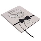 Дневник школьный для 1-11 классов "Кот в бабочке", твёрдая обложка, искусственная кожа, аппликация из искусственной кожи, шелкография, 48 листов, блок офсет 80г/м2 - фото 22080255