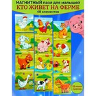 Пазл магнитный «Кто живёт на ферме?» 9532159 - фото 6579136