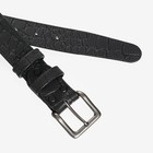 Ремень брючный с подкладом.Тиснение имитация кожи каймана, цвет черный, 4 см, 110 см - фото 22080526