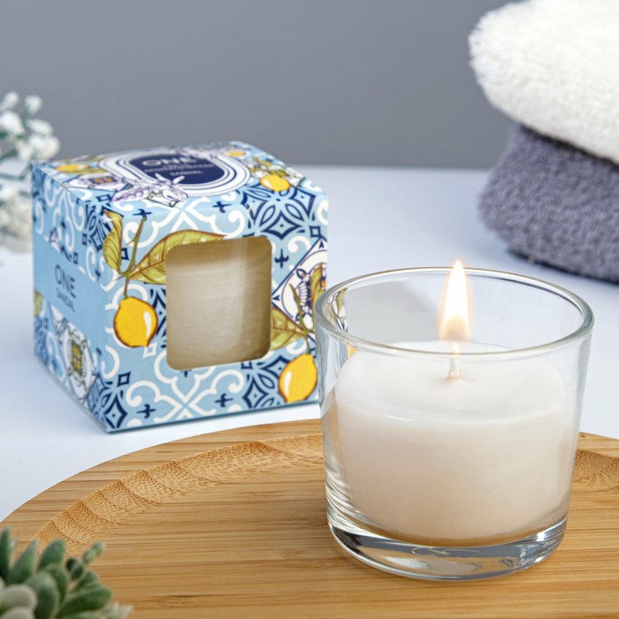 Ароматическая свеча в стакане Sandal, 60 г, сандал