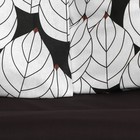 Постельное бельё Этель 2 сп "Black leaves" 175х215 см, 200х220 см, 70х70 см -2 шт, поплин, 125 г/м2 - фото 42138784