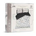 Постельное бельё Этель 2 сп "Black leaves" 175х215 см, 200х220 см, 70х70 см -2 шт, поплин, 125 г/м2 - фото 42138787