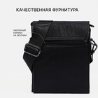 Сумка планшет мужская, чёрная - Фото 5