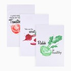 Набор кухонных полотенец «Доляна. Овощи», 40×60±3 см, 3 шт., 100% пэ - Фото 2