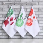 Набор кухонных полотенец «Доляна. Овощи», 40×60±3 см, 3 шт., 100% пэ - Фото 8