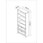 Широкий стеллаж «Сириус», 780×348×1900 мм, с двумя ящиками и четырьмя полками, дуб сонома - Фото 3