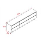 Тумба под ТВ длинная «Кастор», 1944×396×542 мм, с шестью ящиками, цвет дуб сонома - Фото 3