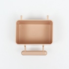 Кормушка для птиц большая, прямоугольная, в клетку, 8×5×4.5 см, бежевая - Фото 3