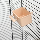 Кормушка для птиц большая, прямоугольная, в клетку, 8×5×4.5 см, бежевая - Фото 4