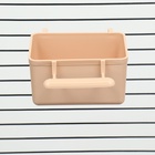 Кормушка для птиц большая, прямоугольная, в клетку, 8×5×4.5 см, бежевая - Фото 5