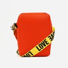 Сумка детская для девочки на молнии, длинный ремень, цвет оранжевый - фото 45576270