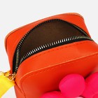 Сумка детская для девочки на молнии, длинный ремень, цвет оранжевый - фото 45576271