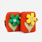 Сумка детская для девочки на молнии, длинный ремень, цвет оранжевый - фото 45576272