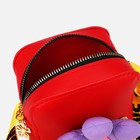 Сумка детская для девочки на молнии, длинный ремень, цвет красный 9541372 - фото 16849033
