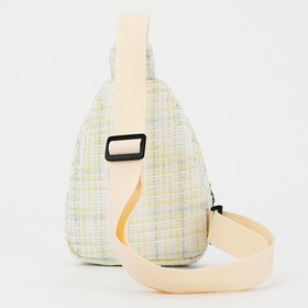 Сумка детская на молнии, через плечо, цвет бежевый