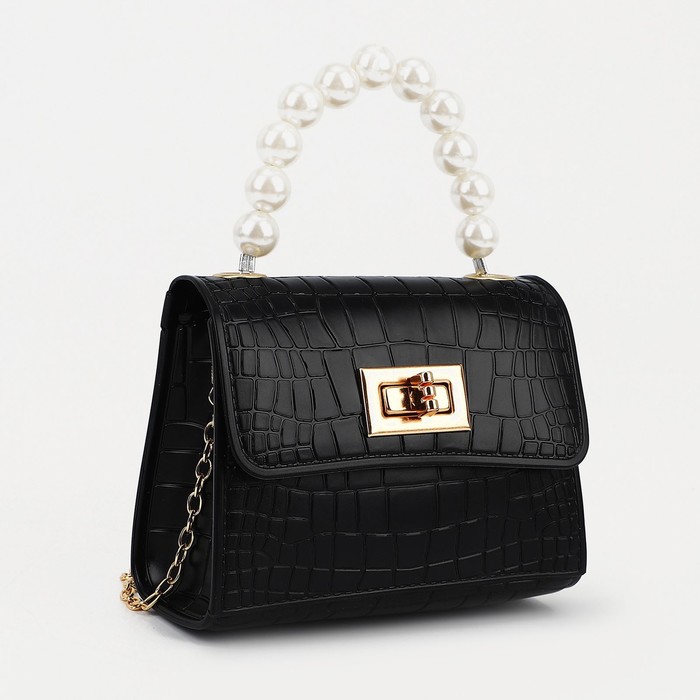 Сумка-мессенджер детская для девочки, чёрная - Фото 1