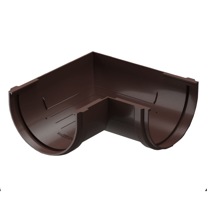 Угол водосточного желоба DÖCKE PREMIUM, 90˚, цвет шоколад - Фото 1