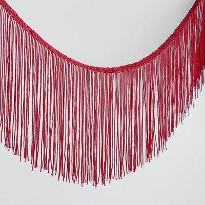 Тесьма декоративная «Бахрома», 15 см, 5±0.5 м, винная