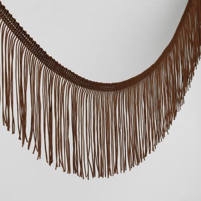 Тесьма декоративная «Бахрома», 10 см, 5±0.5 м, коричневая