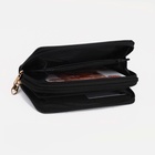 Кошелёк женский на молниях 18.5×4×9.5 см, чёрный - Фото 2