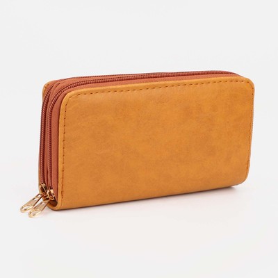 Кошелёк на молниях, цвет рыжий