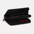 Кошелёк женский на молниях, 18.5×4×9.5 см, чёрный - Фото 2