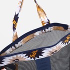 Сумка пляжная на молнии, цвет чёрный - фото 24985480