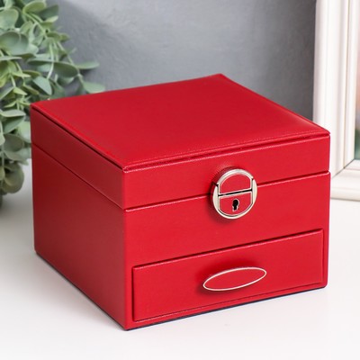 Шкатулка для украшений «Алые паруса», искусственная кожа, с замком, 16×16×11.8 см