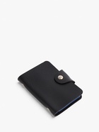 Визитница на кнопке, 12 карт, однотонная, чёрная - Фото 8