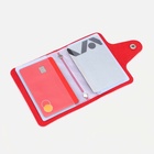 Визитница на кнопке, 12 карт, красная - Фото 4