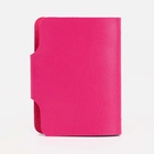 Визитница на кнопке, 12 карт, цвет фуксия - Фото 4