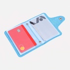 Визитница на кнопке, 12 карт, цвет голубой - Фото 4