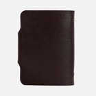 Визитница на кнопке, 12 карт, цвет коричневый - Фото 3
