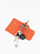 Ключница карманная на кнопках, 7 карабинов, размер 11×2×6.5 см, оранжевая - Фото 2