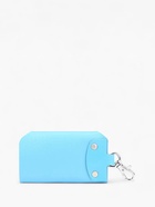 Ключница карманная на кнопках, 7 карабинов, размер 11×2×6.5 см, голубая - Фото 4