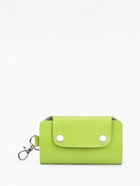 Ключница карманная на кнопках, 7 карабинов, размер 11×2×6.5 см, зелёная - Фото 3