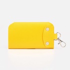Ключница карманная на кнопках, 7 карабинов, размер 11×2×6.5 см, жёлтая - Фото 3