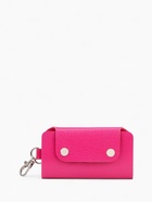 Ключница карманная на кнопках, 7 карабинов, размер 11×2×6.5 см, фуксия - Фото 2