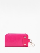 Ключница карманная на кнопках, 7 карабинов, размер 11×2×6.5 см, фуксия - Фото 3