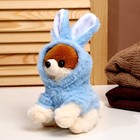 Мягкая игрушка «Собака», в костюме зайца, 18 см, цвет синий - Фото 2