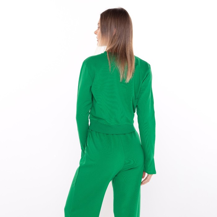 Костюм женский (толстовка/брюки), цвет тёмно-зелёный, размер L (46-48) 61125