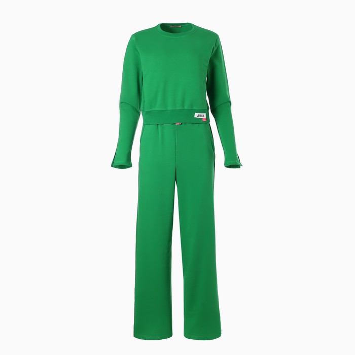 Костюм женский (толстовка/брюки), цвет тёмно-зелёный, размер L (46-48) 61125
