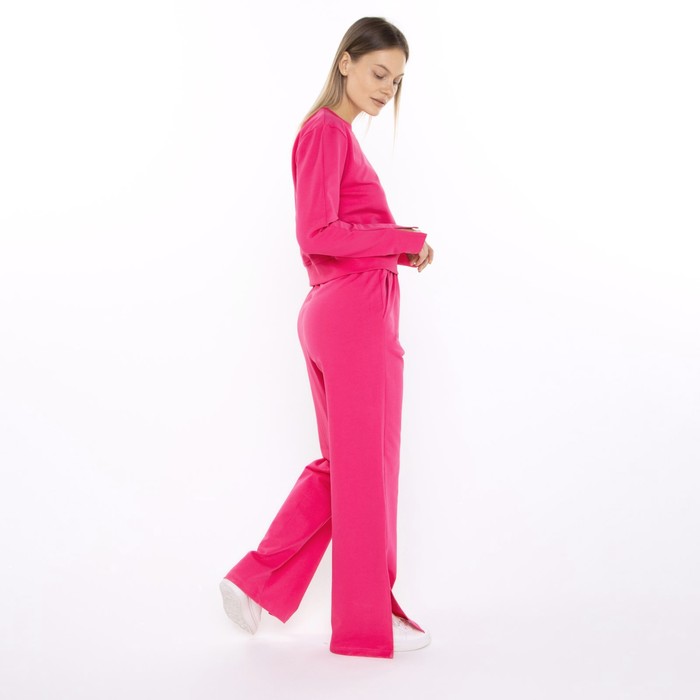 Костюм женский (толстовка/брюки), цвет розовый, размер M (44-46) 61126