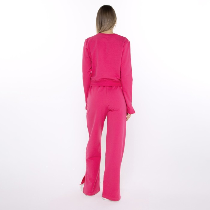 Костюм женский (толстовка/брюки), цвет розовый, размер M (44-46) 61126