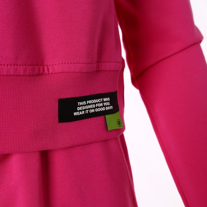 Костюм женский (толстовка/брюки), цвет розовый, размер L (46-48) 61127