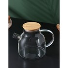 Чайник заварочный стеклянный с бамбуковой крышкой и металлическим фильтром BellaTenero «Эко», 1,2 л - фото 4374660
