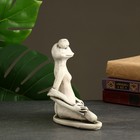 Фигура "Лягушка йог лотос" 16х21х11см, серый камень - Фото 3